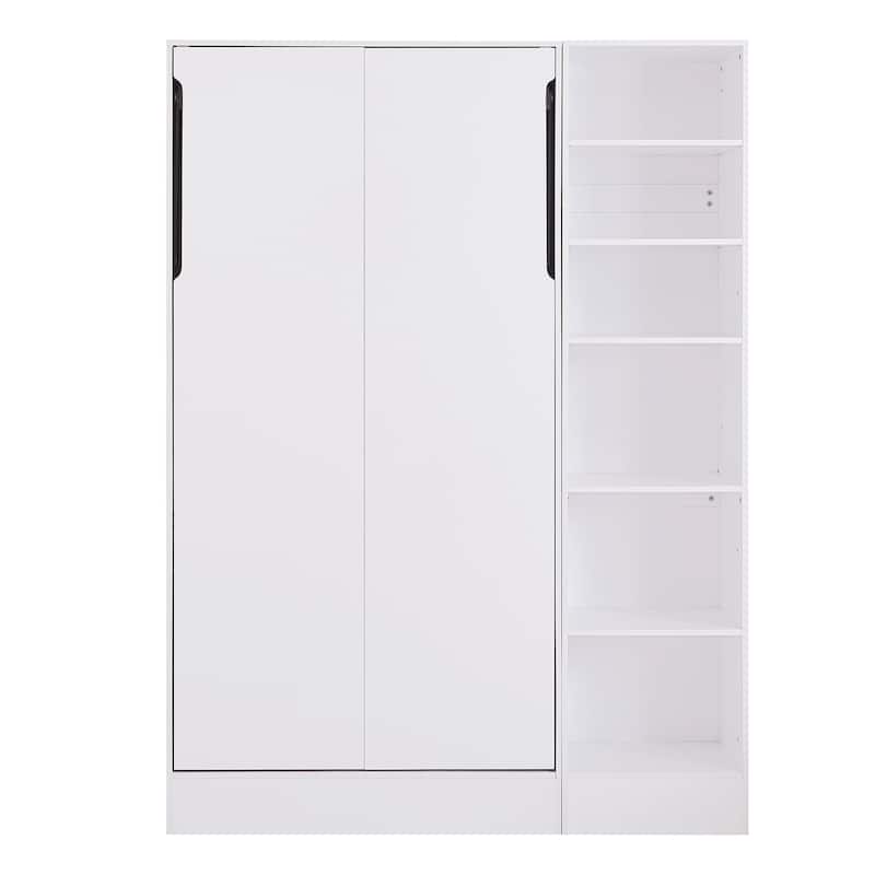 Twin Size Murphy Bed Wall Bed with Sofa,with Shelves