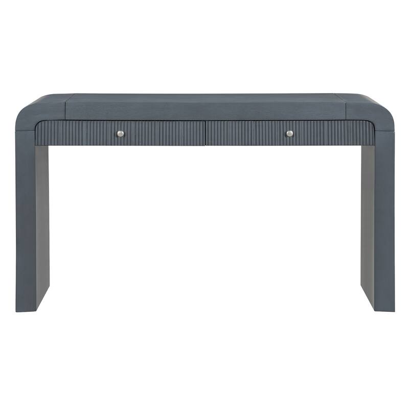 Wood Console Table Rectangular Sofa Table Behind Couch Table with 2 Drawer, Narrow Entryway Table Accent Table for Living Room