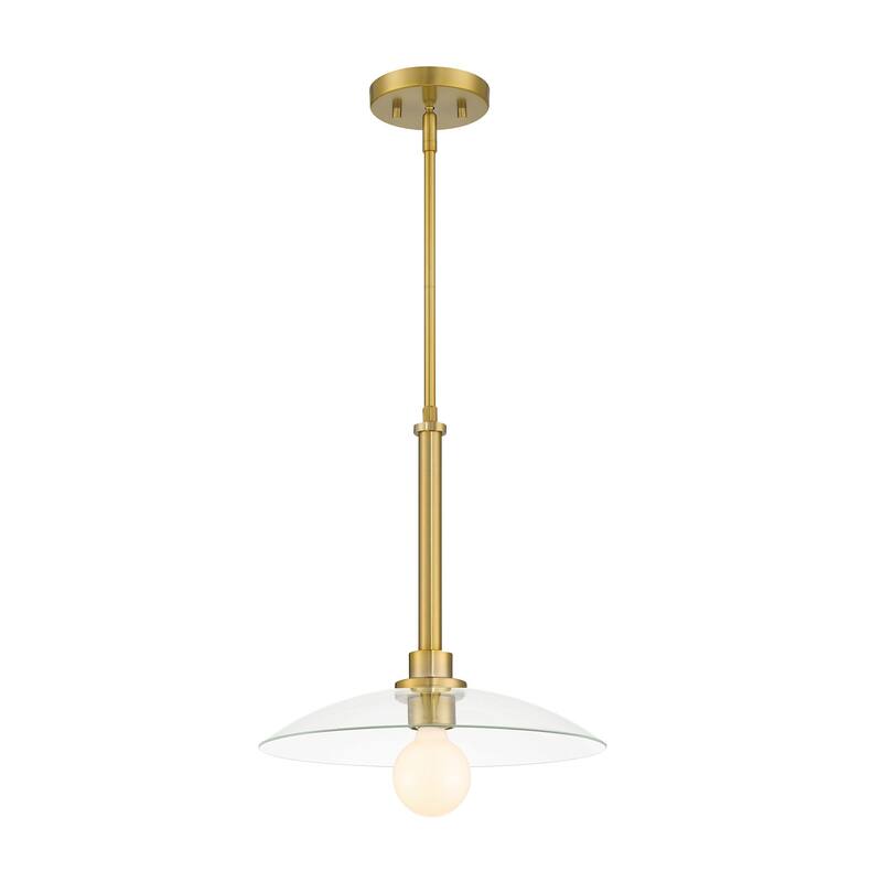 Litto 14 in. 1-Light Brushed Gold Modern Pendant Light