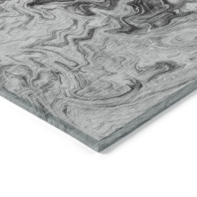 HomeRoots Abstract Transitional Rectangle Outdoor Rug