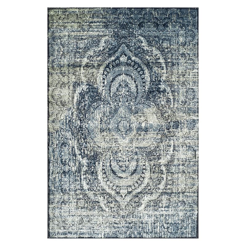 Superior Sabelle Non Slip Modern Medallion Foldable Washable Area Rug