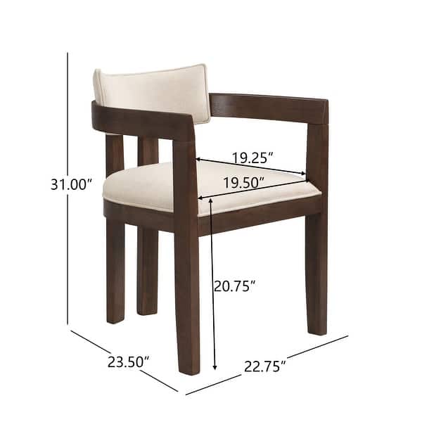 Conrad Sophisticated Modern Dining Chair With Armrest by