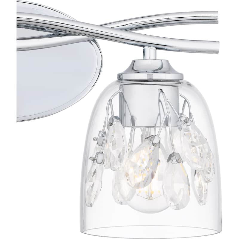Ansley 2-Light Polished Chrome Bath Light