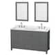 Option Dark Gray, Chrome Trim, Giotto Quartz Top