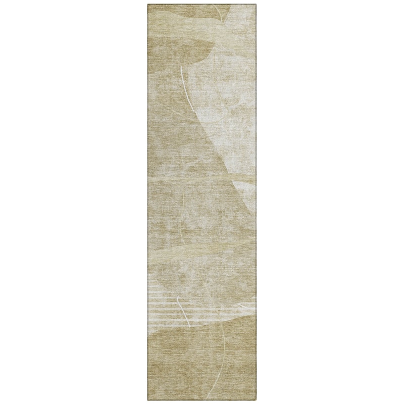 Machine Washable Indoor/ Outdoor Chantille Abstract Modern Rug