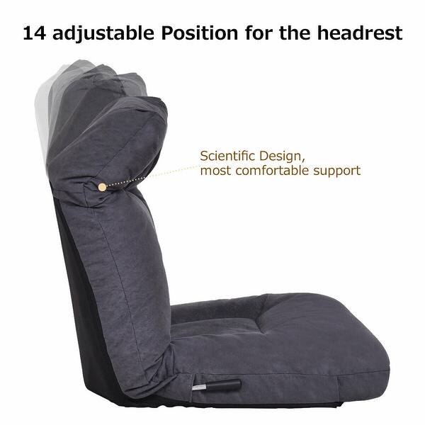 Shop Gymax Lounger Folding Floor Chair Lazy Sofa Cushioned Gaming