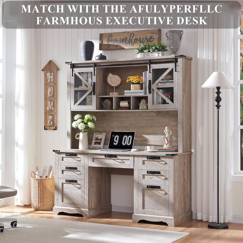 42" Farmhouse Desk Hutch, Only Match Afulyperfllc's Farmhouse Desk