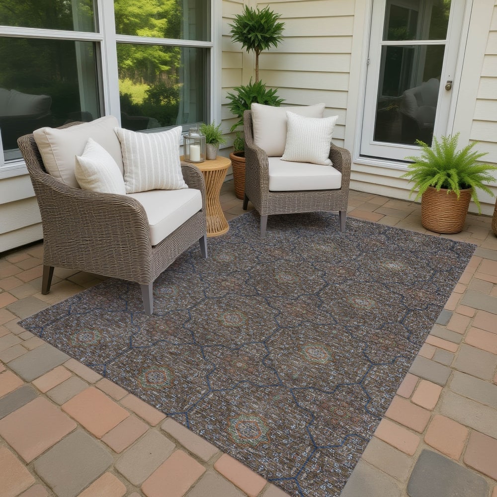 Machine Washable Indoor/ Outdoor Traditional Mika Chantille Rug