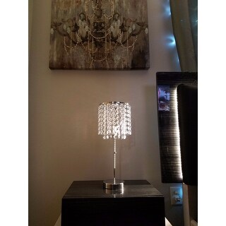 Top Product Reviews For Art Deco Glam Dangling Crystal Table Lamp 10203113 Overstock