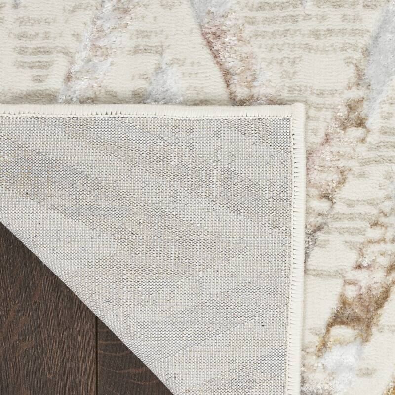 Power Loomed Distressed Modern Non Skid Stain Resistant Area Rug - 144' X '108' X '0.39