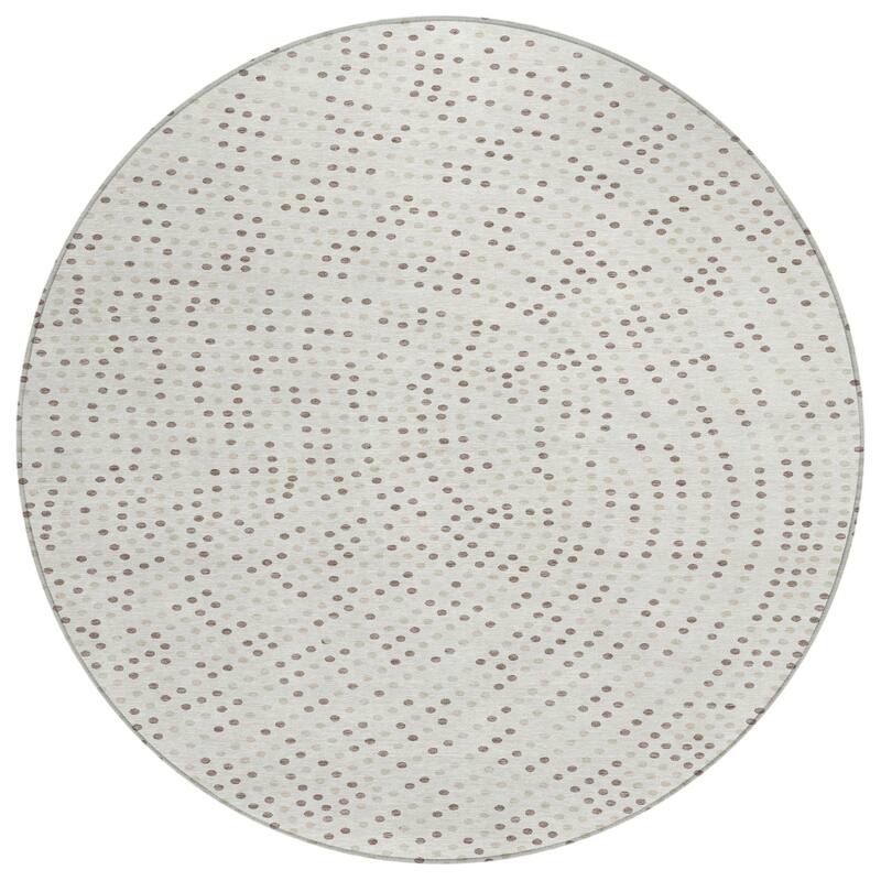 HomeRoots Polka Dot Transitional Rectangle Outdoor Rug