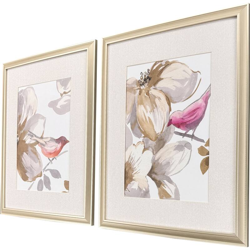 Paragon Bird Chatter Framed Art - Set of 2