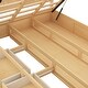 preview thumbnail 7 of 5, Full Size Wood Platform Kids Bed Frame with Underneath Storage and 2-Drawers for Bedroom, Easy to Assemble, Wood Color