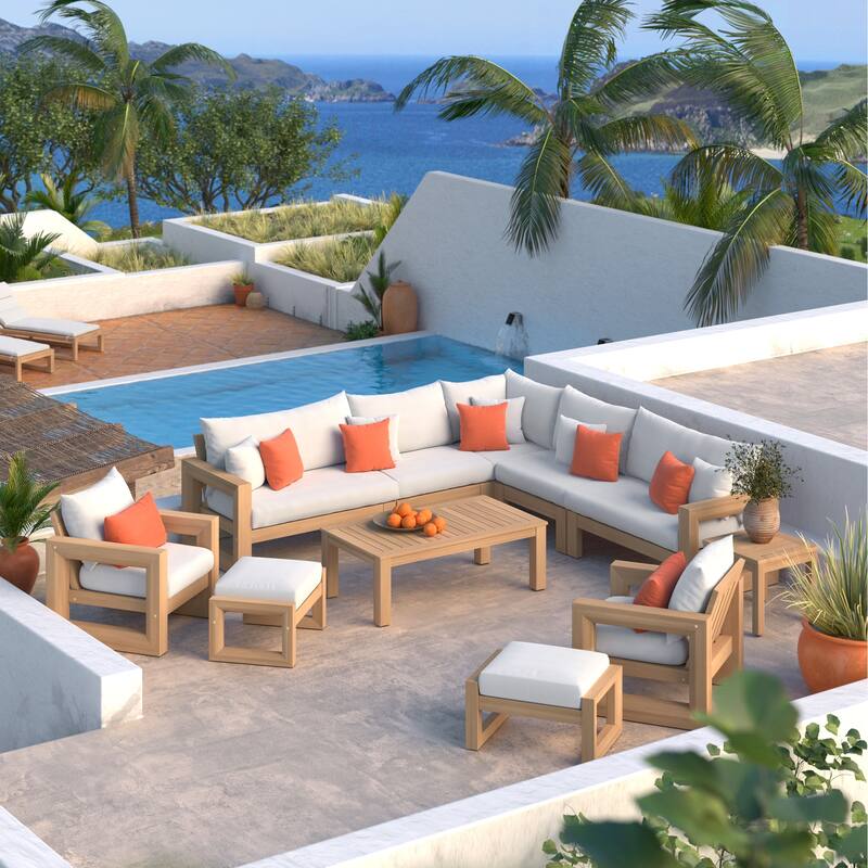 Benson 11 Piece Sunbrella Outdoor Patio Estate Collection