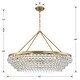 preview thumbnail 5 of 4, Calypso 8 Light Crystal Teardrop Vibrant Gold Chandelier - 40'' W x 25.75'' H - 40'' W x 25.75'' H