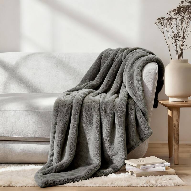 Superior Solid Fluffy Fleece Blanket, Plush and All Season