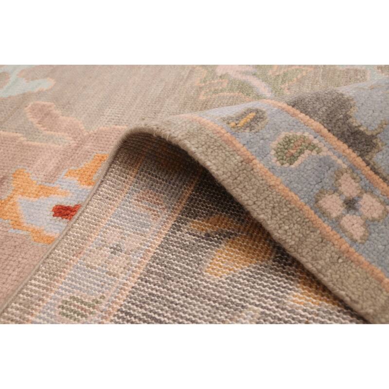 ECARPETGALLERY Hand-knotted Modern Oushak Sage Wool Rug - 9'1 x 12'0