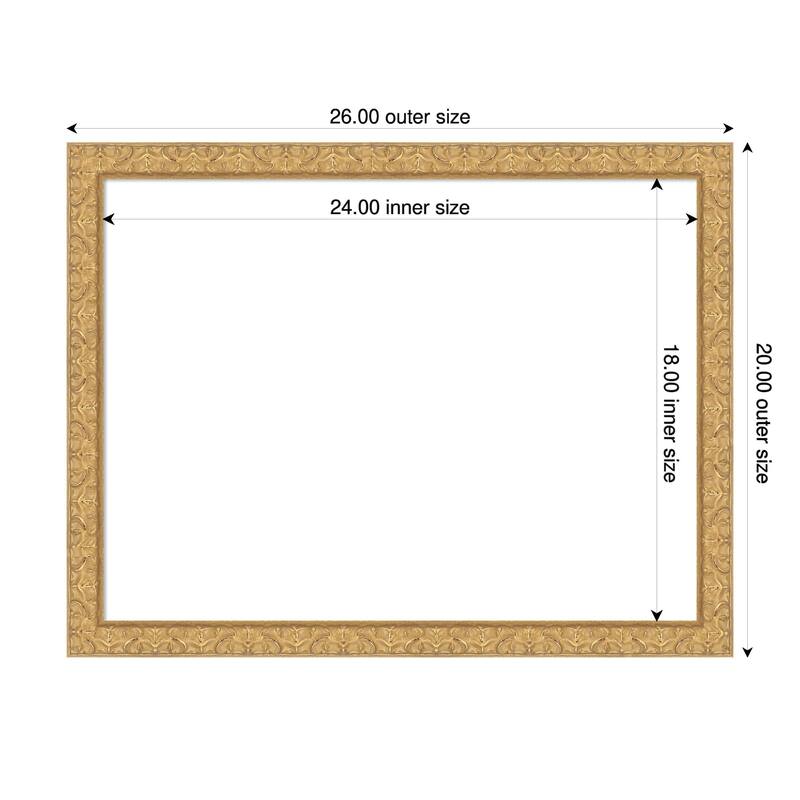 Lila Framed Dry Erase Magnetic Board - 26 x 20 in - Lila Gold