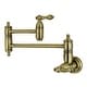 preview thumbnail 38 of 46, Restoration Wall Mount Pot Filler Kitchen Faucet Antique Brass