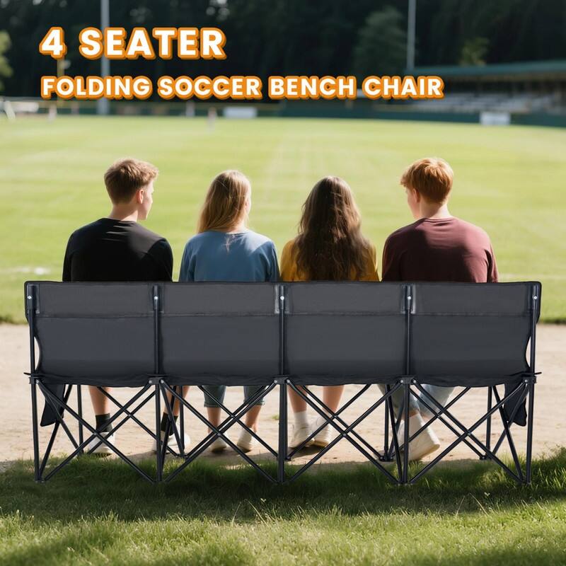 Portable Folding Soccer Benches for Team, 4/6/9 Seats with Carry Bag