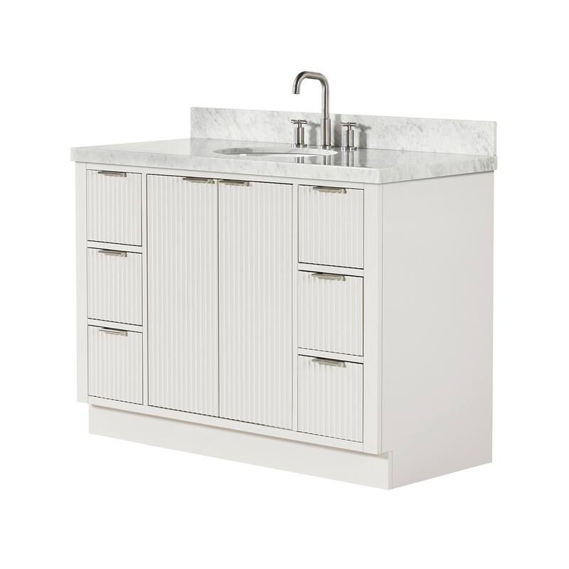 Ariel P49CWOVO Milan 49" Free Standing Single Basin Vanity Set with
