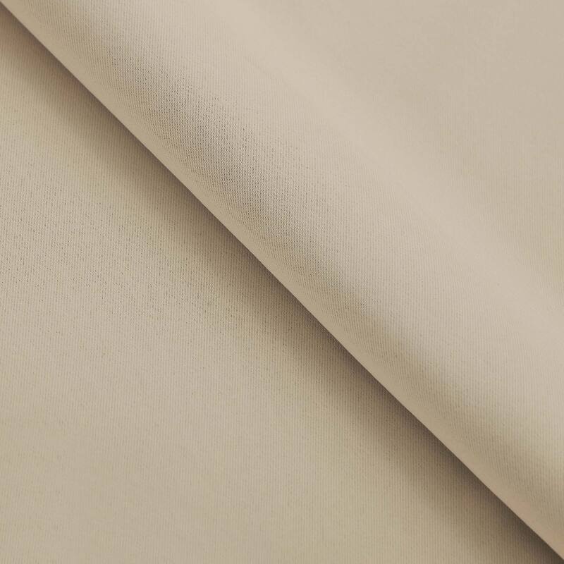 Superior Solid Machine Washable Room Darkening Curtains with Back Tabs, Set of 2