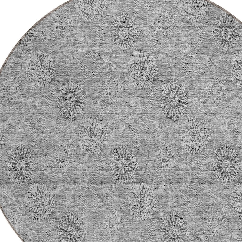HomeRoots Floral Transitional Rectangle Outdoor Rug