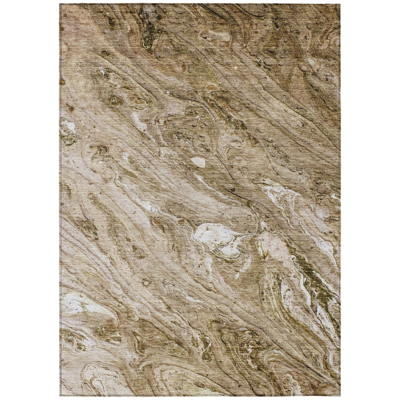 HomeRoots Abstract Transitional Rectangle Outdoor Rug