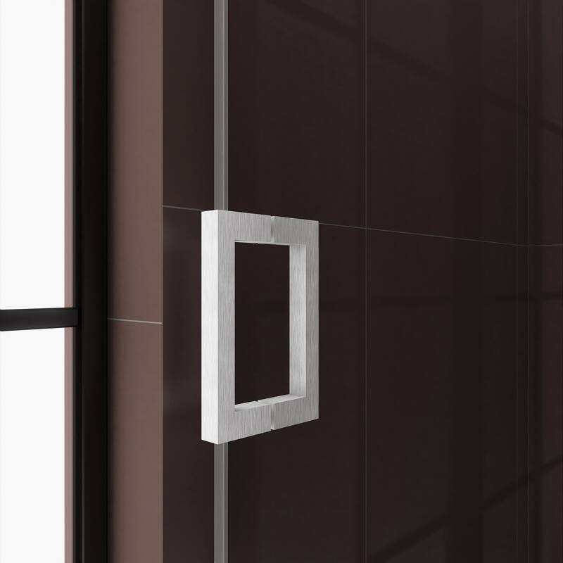 60"/ 72" Single Sliding Frameless Shower Door With Buffer - 60''76'' - Brushed Nickel