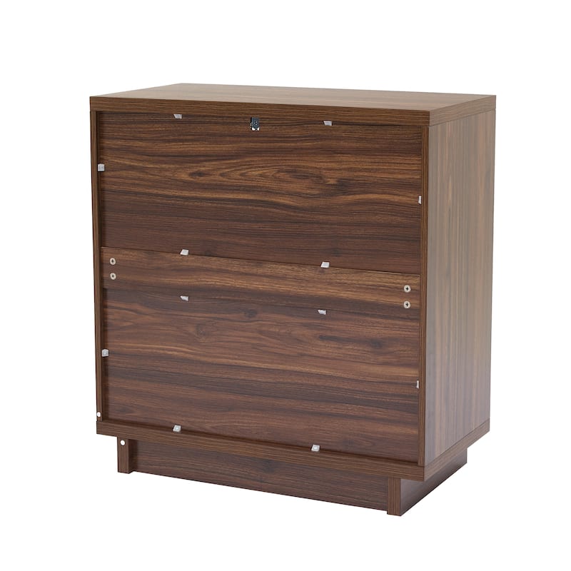 Mid-Century Modern Rattan Sideboard Storage Accent Cabinet with 2 Door