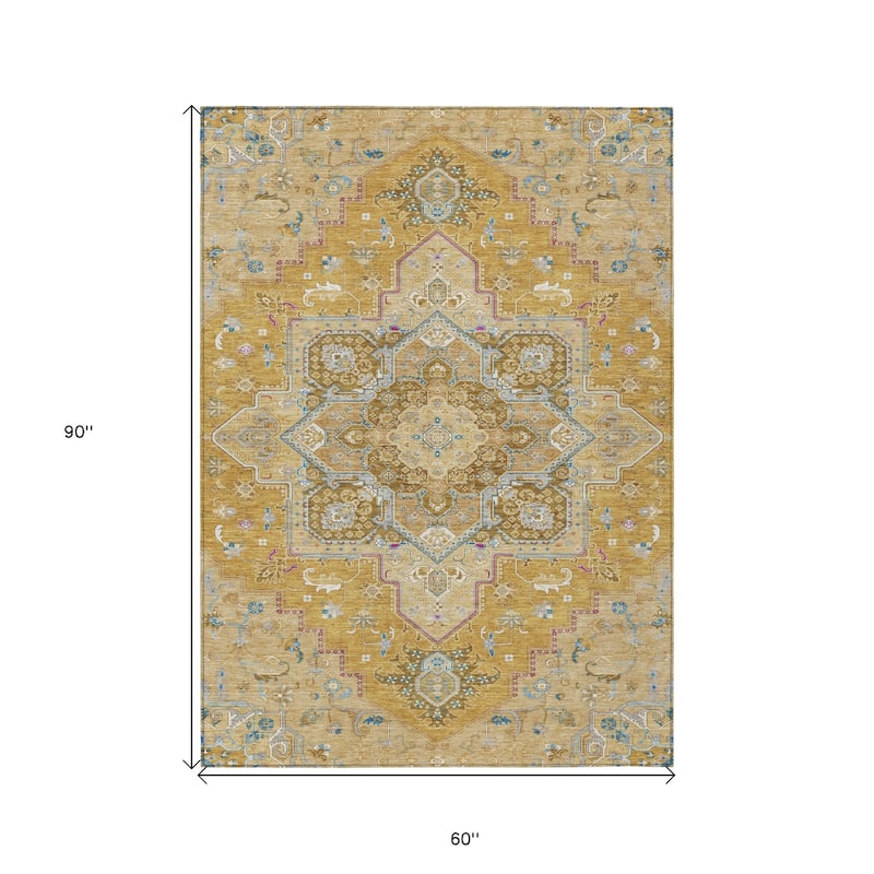 HomeRoots Oriental Traditional Rectangle Outdoor Rug