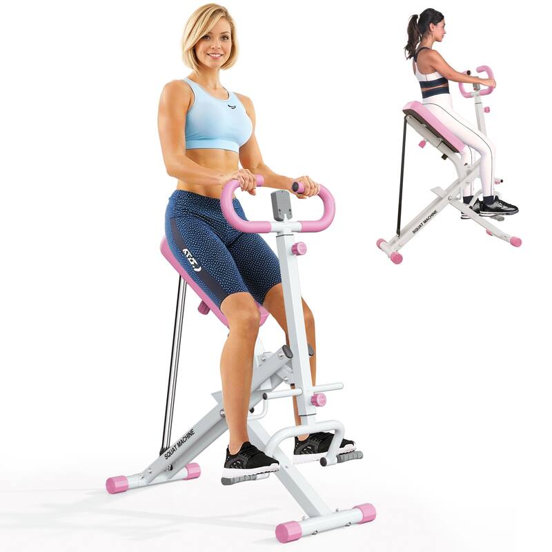 2 in 1 Squat Rowing Foldable Leg Training Machine - N/A