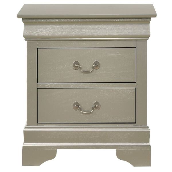 Shop Louis Phillipe 2 Drawer Wooden Nightstand Overstock 20177827