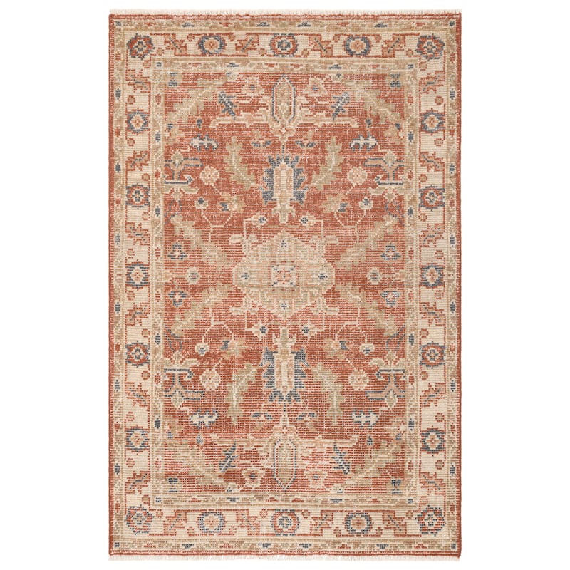 Terra by Obeetee Palace Farida Red Rug - Lavender/Ivory - 7'9" x 9'9"
