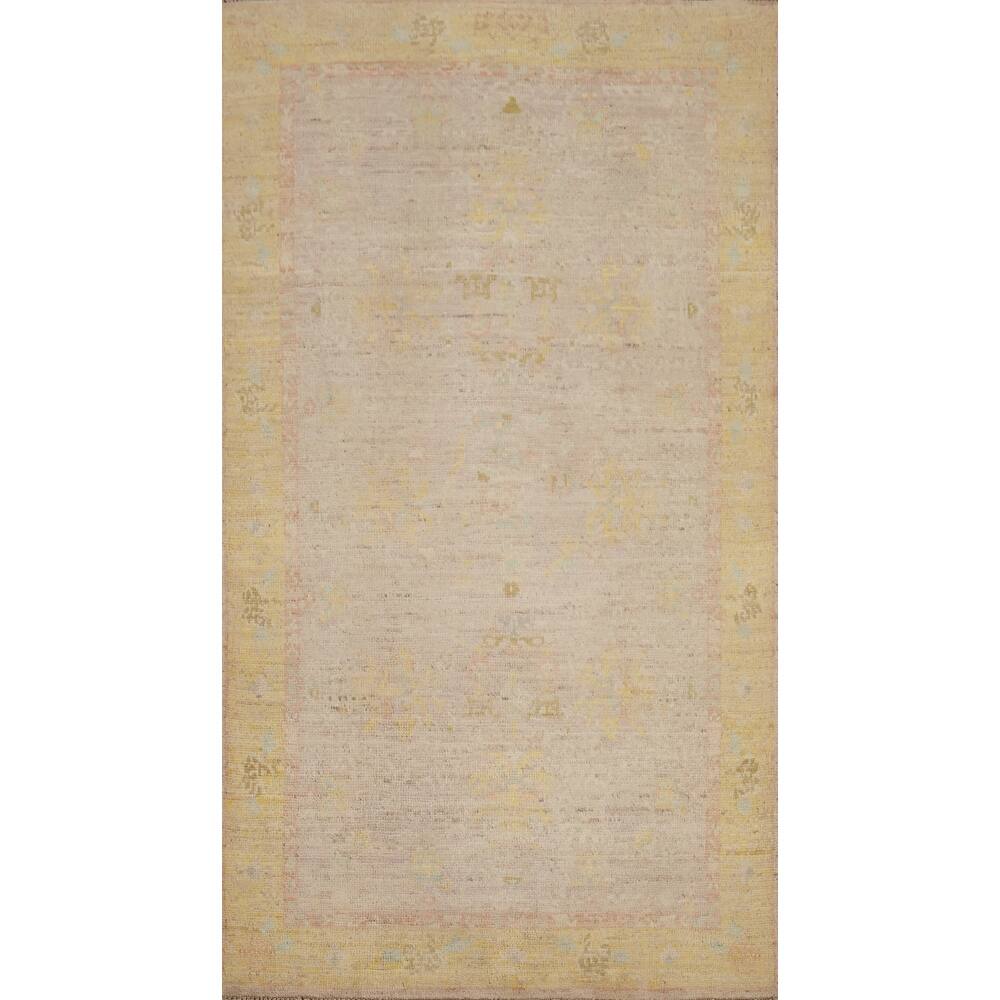Hand Knotted Oriental 100% Wool Carpet Traditional Floral Purples Ziegler Area Rug - 5' 1'' X 2' 11''