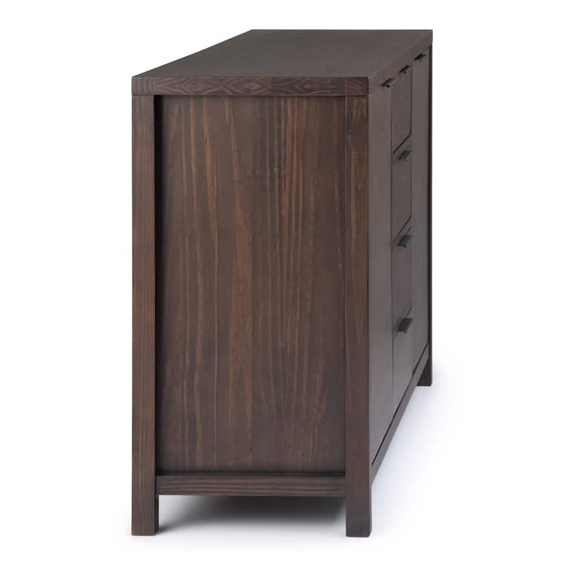 WYNDENHALL Fabian SOLID WOOD 54 inch Wide Contemporary Sideboard Buffet - 18" D x 54" W x 36" H