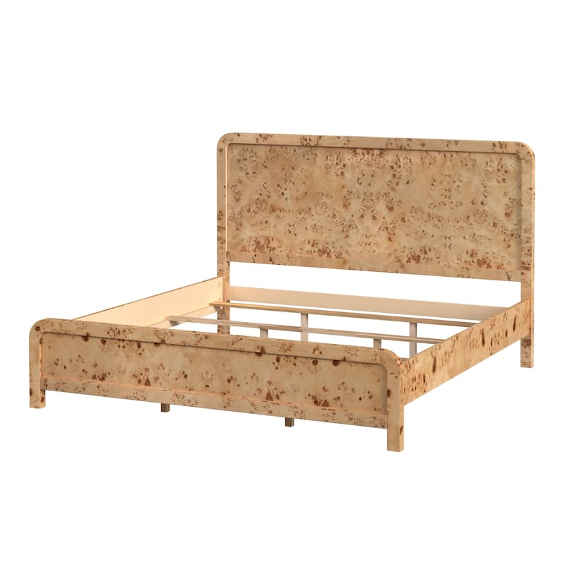 Cora Burl Wood Panel King Bed