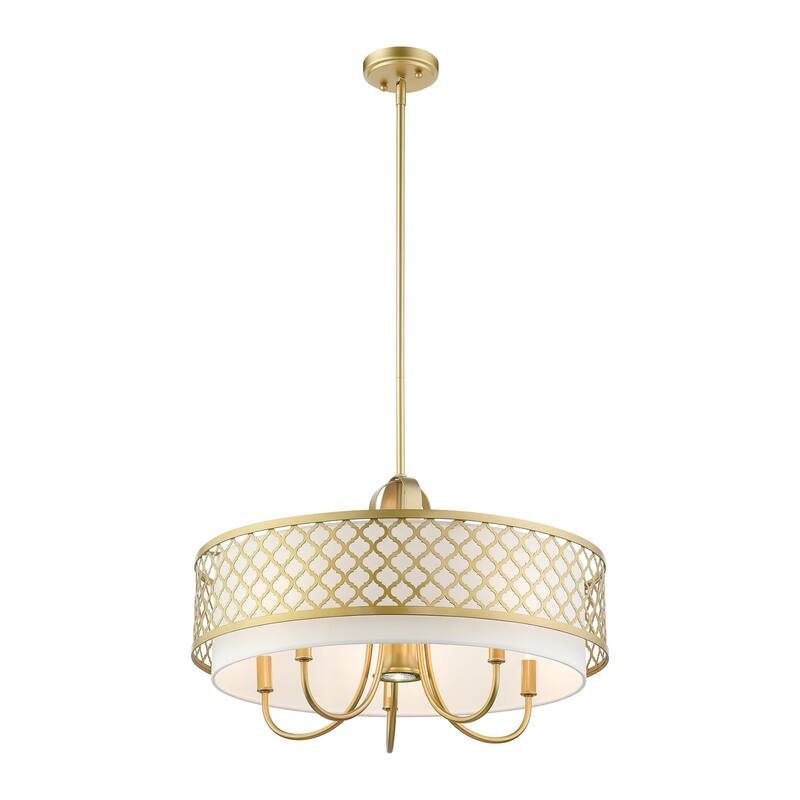 Livex Lighting Arabesque Single Light 24" Wide Drum Chandelier with