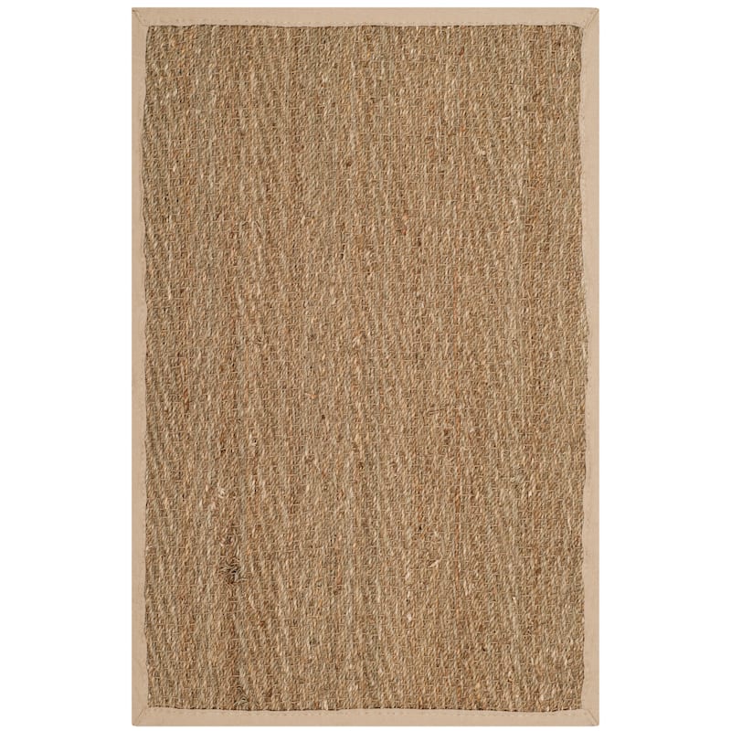 SAFAVIEH Natural Fiber Oceana Herringbone Seagrass Rug - 2' x 3' - Natural/Ivory