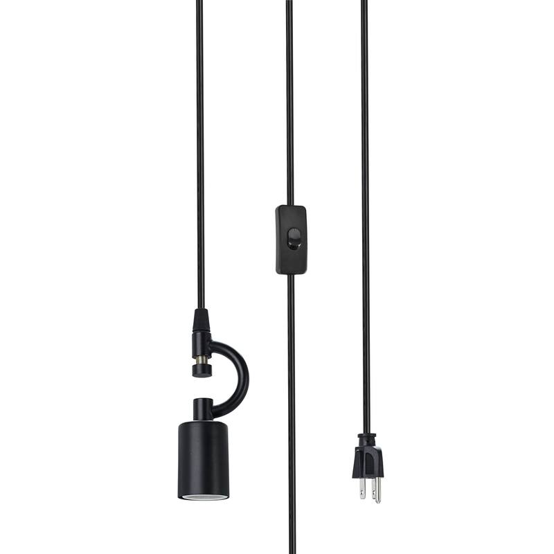 Aspen Creative 1-Light Plug-In Swag Light Conversion Kit, Beige - BLACK