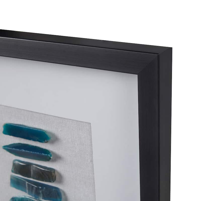 INK+IVY Cerulean Stones Framed Blue Agate Shadowbox Wall Decor Panel