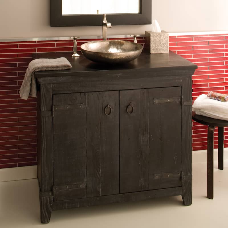Americana Anvil 36-inch Reclaimed Wood Bathroom Vanity (Base Only)