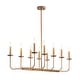 preview thumbnail 14 of 26, Farmhouse 10-Light Candle Iron Kitchen Island Linear Chandelier