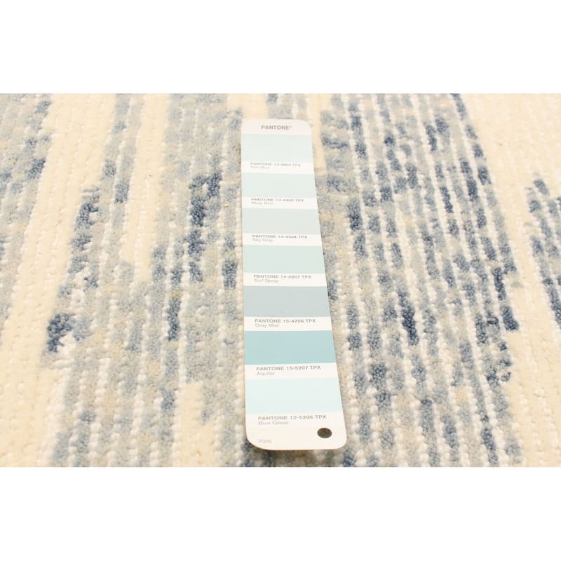 ECARPETGALLERY Hand Tufted Timeless Blue Wool Rug - 5'1 x 8'0