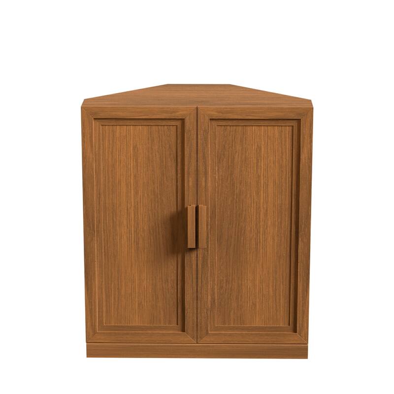 36"H Corner Sideboard Cabinet Free-Standing Corner Storage Organizer