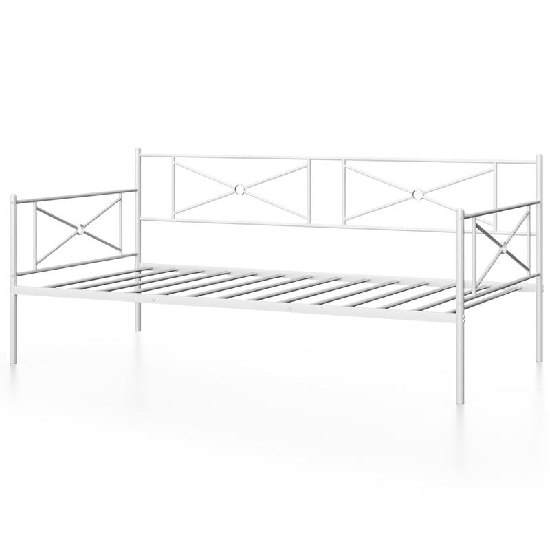 Costway Metal Daybed Frame Twin Size Slat Support Mattress Foundation