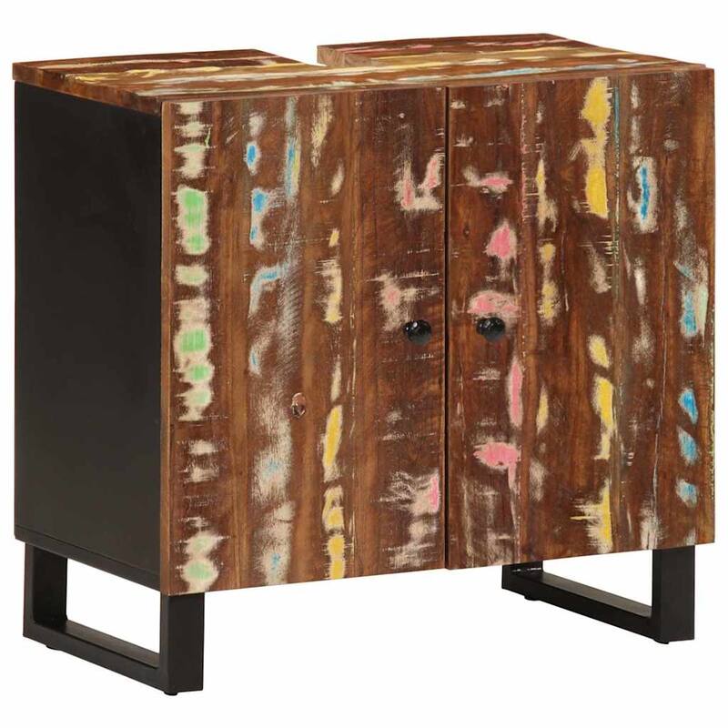 vidaXL Sink Cabinet Solid mango wood Medium Sink Cabinet - Multicolor