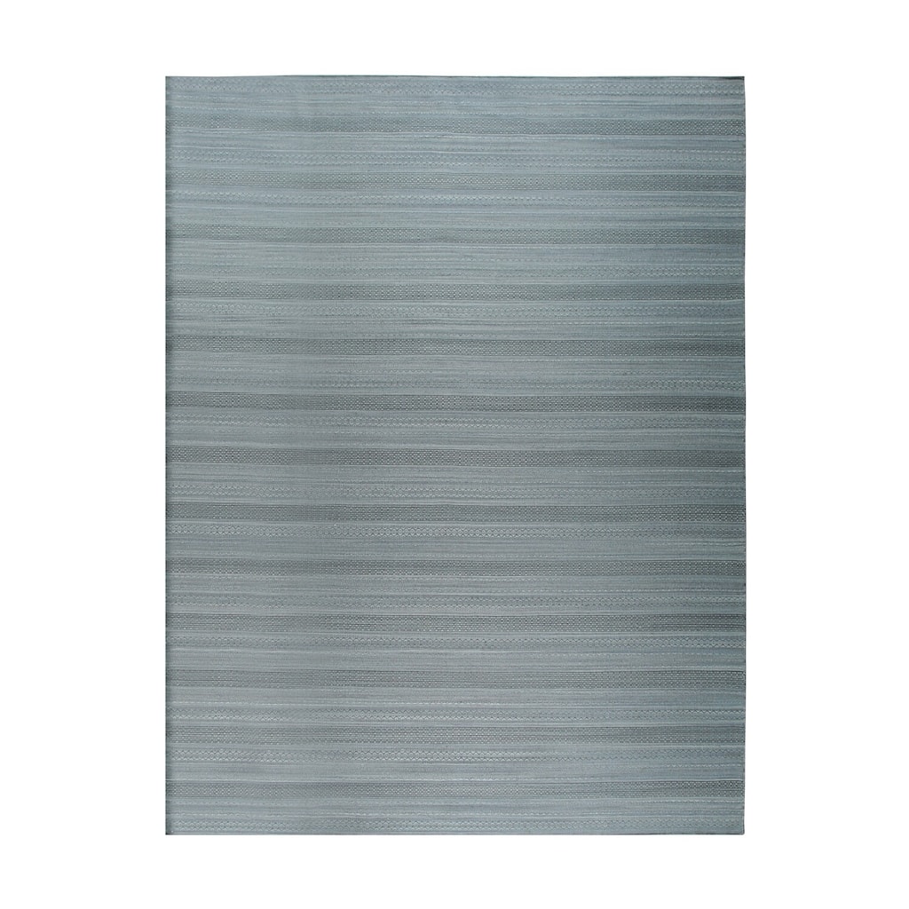 Hand-Knotted Wool Ingrain Design Rug, 7'9 x 9'9, Grey Area Rug, Elegant Soft Texture for Living Rooms or Bedrooms - L