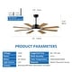 preview thumbnail 8 of 7, 52 Inch Ceiling Fan with Lights and Remote Control, 8 Plywood Blades, 6-Speed Noiseless Reversible DC Motor