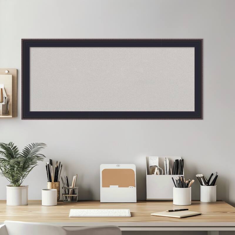Havana Black Bronze Framed Cork Board - Bulletin Board, Organization Board, Pin Board